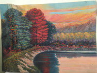 Slika brez okvirja - jesen ob jezeru