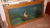 Slika (olje na platnu), JEZUS na Oljski gori, cca 150x80cm