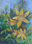 Umetniška slika "Cvetje/Lilija rumena"