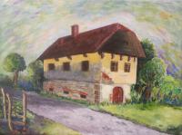 Umetniška slika "Destrnik/Stara hiša"
