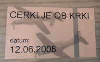 BON kupon Letališče Cerklje ob Krki 12.06.2008 unc
