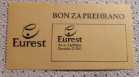 BON za prehrano Eurest Ljubljana UNC