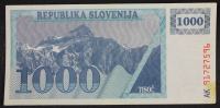 Slovenija BON 1000 enot 1991 - AK - VF