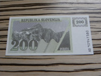 Slovenija bon 200 tolarjev 1990 - UNC