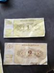 slovenski bankovec, enota 1 in 2