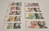 Slovenski tolarji SET 500 SIT 1000 SIT 5000 SIT 10000 SIT + darilo