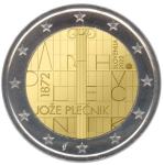 Kovanec 2€ - 2022 PROOF Jože Plečnik