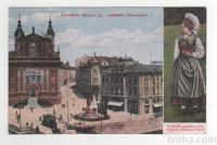 LJUBLJANA 1921 - Marijin trg s prešernovim spomenikom