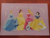 Čudovita ZAŠČITNA PODLOGA ZA MIZO roza s štirimi Disney princesami
