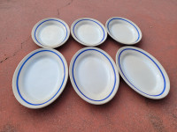 jugoslovanska keramika, 6 delni komplet ovalni krožniki srednje veliki