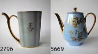 Vintage porcelanasti čajnik in skodelica
