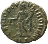 LaZooRo: Rim - AE 1/4 Follis Severusa II (305-306-307 AD), Genius, R