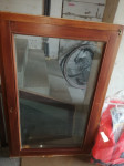 Okno leseno 90x140 cm in 90x47/80 cm, odlično ohranjeno
