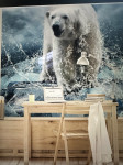 Prodam dekorativno fototapeto White King Beli severni medved