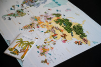 Zemljevid sveta za otroke (ilustrirani zemljevid)