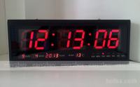 Velika LED stenska ura s koledarjem in temperaturo