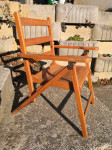 Vintage star lesen zložljiv manjši stol,retro lesen stol,lesen stolček