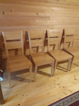 Masivni leseni stoli, 4x