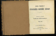 Anton Janežič-ev slovensko-nemški slovar 1874