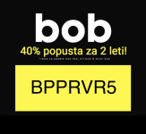 Bob 40% popust na naročnino s kodo BPPRVR5