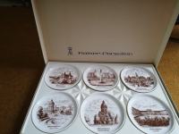 Kaiser porcelan 6 dekorativnih podstavkov z motivom Mannheim