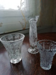 Kristalna bogato brušena vaza, viš. 12, 10,5 cm