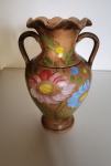 Lončena dekorativna vaza/ročno delo 21x12cm