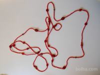 Ogrlica verižica dolga rdeča