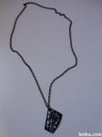 Vintage črna ogrlica verižica (s ptt)
