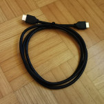 Nerabljen HDMI kabel, črn, dolžina 1.5 m
