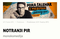 Monokomedija Notranji pir - Miha Šalehar, Siti teater