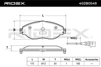 Zavorne obloge ploščice: Audi A3 / Q2 / Q3 L.2012>