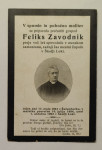 Feliks Zavodnik, spominska podobica ob smrti, 1902