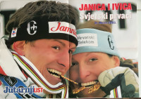 Plakat Janica in Ivica Kostelić, svetovna prvaka 2003