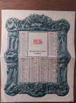 Star koledar 1936 Slovensko lovsko društvo Ljubljana