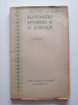 SLOVANSKI SPOMINI IN JUBILEJI, I. ZVEZEK, 1911