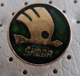 Značka Avtomobili ŠKODA logo zelena