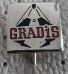 Značka GRADIS gradbeno podjetje emajlirana