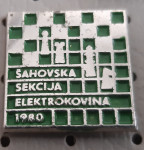Značka Šahovska sekcija Elektrokovina 1980