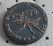 Značka Srečanje entomologov sosednjih dežel 1978 hrošč rogač
