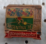 Značka TV Gorenje color  SP v nogometu Argentina 1978