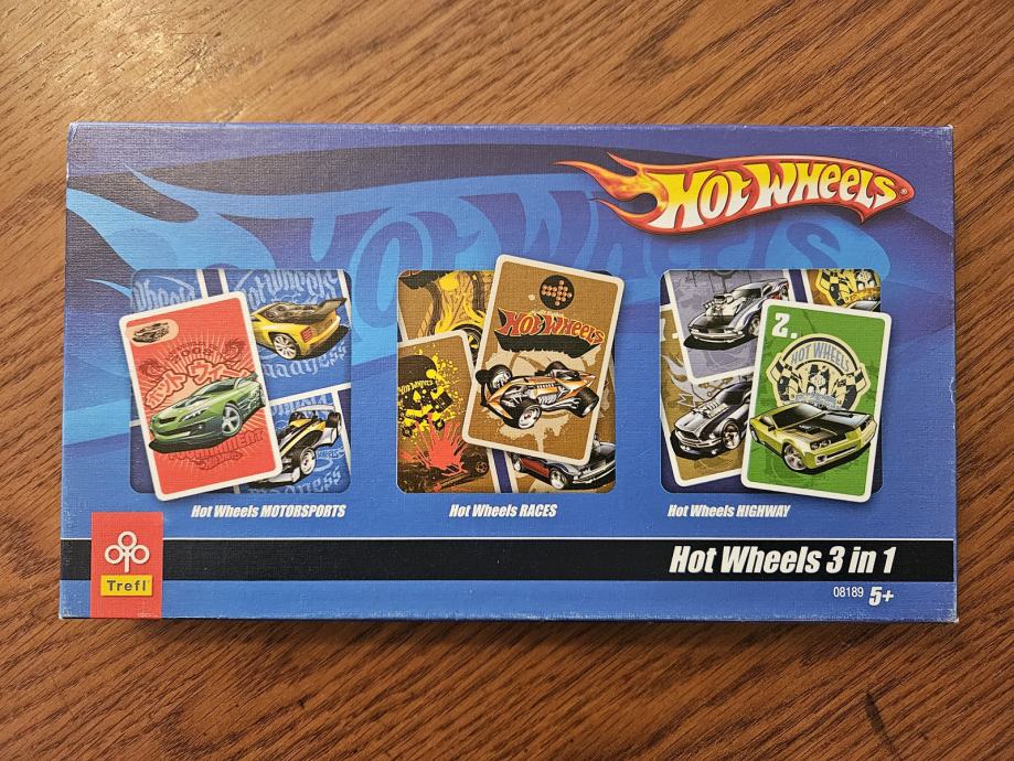 Otroška družabna igra s kartami Hot Wheels