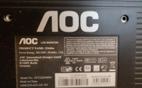 AOC lcd monitor 22