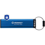 IronKey Keypad 200 64 GB USB ključek s tipkovnico, AES-256, IP68, modr
