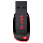 USB KLJUČEK 64GB USB 2.0 Sandisk Cruzer Blade črn/rdeč