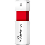 USB ključek STICK MediaRange 4GB USB 2.0 drsnik rdeč