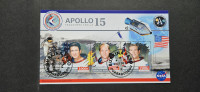 Apollo 15, vesolje - Burkina Faso 2023 -blok 3 znamk, žigosan (Rafl01)