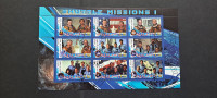 astronavti (I) - Malawi 2010 - blok 9 znamk, žigosan (Rafl01)