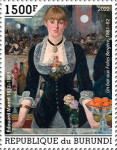 BURUNDI 2022 UMETNOST EDOUARD MANET SLIKARSTVO ** znamka 3