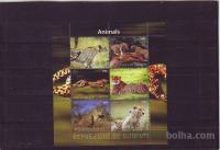 ĐIBUTI - ŽIVALI, LEOPARDI - serija 6 znamk** - (msmk)